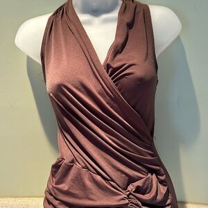 Brown, NEVER WORN, halter top XOXO brand